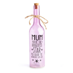 "MUM YOU'RE THE BRIGHTEST STAR" LED WISHING BOTTLE