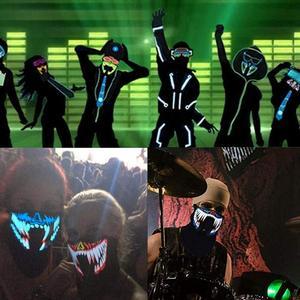 Flashing LED Halloween Party Face Mask