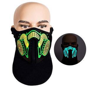 Flashing LED Halloween Party Face Mask