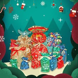 Drawstring Christmas Gift Bags(15 Sets)