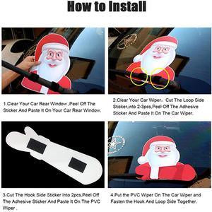 Christmas car rear window wiper sticker