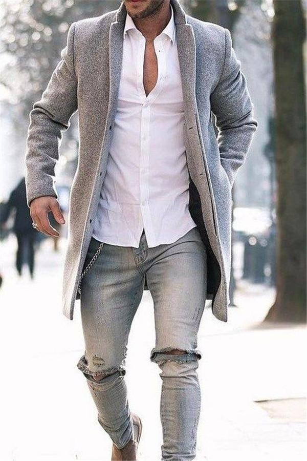 Autumn And Winter   Fashion Pure Color Long Warm Coat