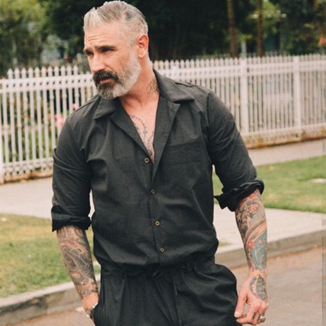 Chic Lapel Plain Defined Waist Loose Jumpsuit