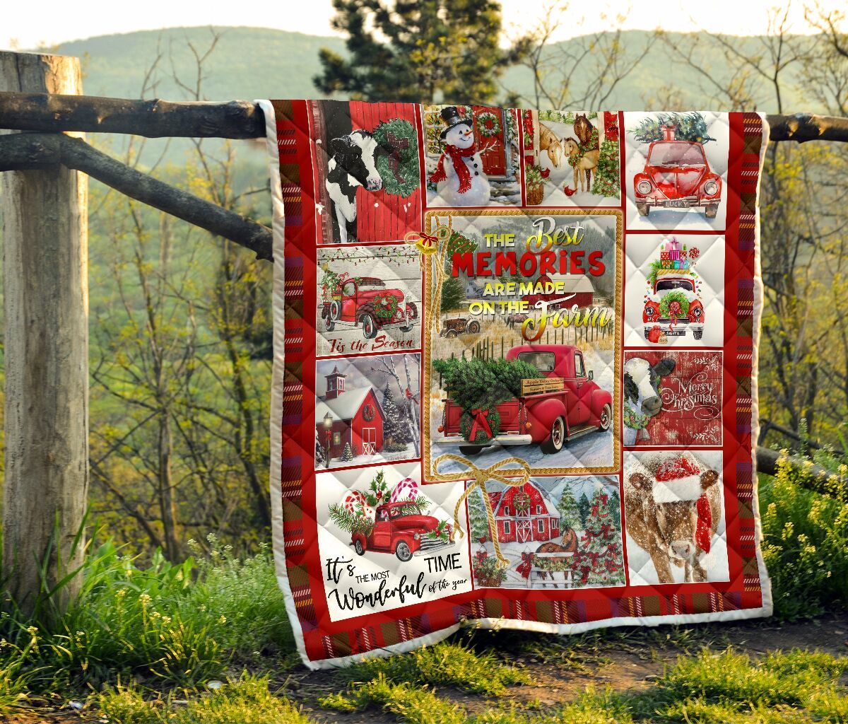 QUILT - FARMING XMAS - THE BEST MEMORIES ARE MADE ON FARM